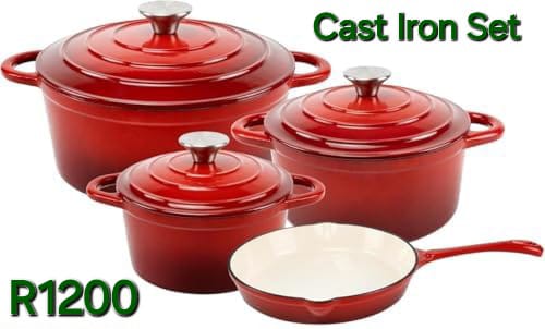 Pots - Cast Iron pot set 4 sets per box
