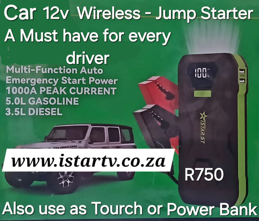 Car Jump Starter Torch Power bank Combo. 1000Amp Peak power.