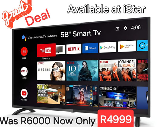 58" TV Full HD LED Frameless Smart TV Monitor Panel