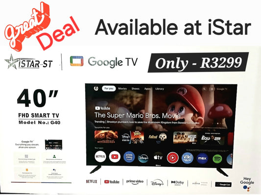 40" Google TV - Android TV - Brand - iStar ICASA Approved