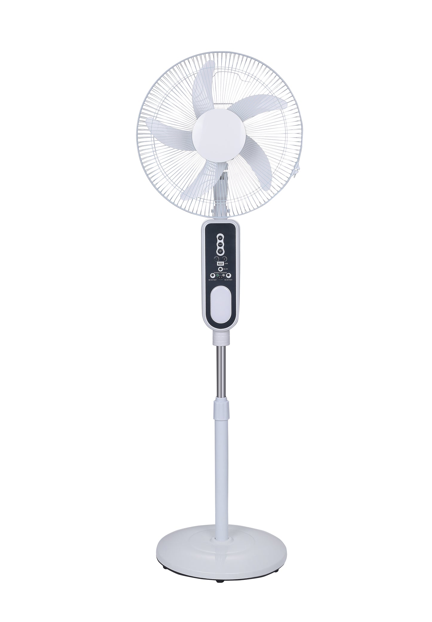 Rechargeable Fan with LED Light & Remote Control. 16"